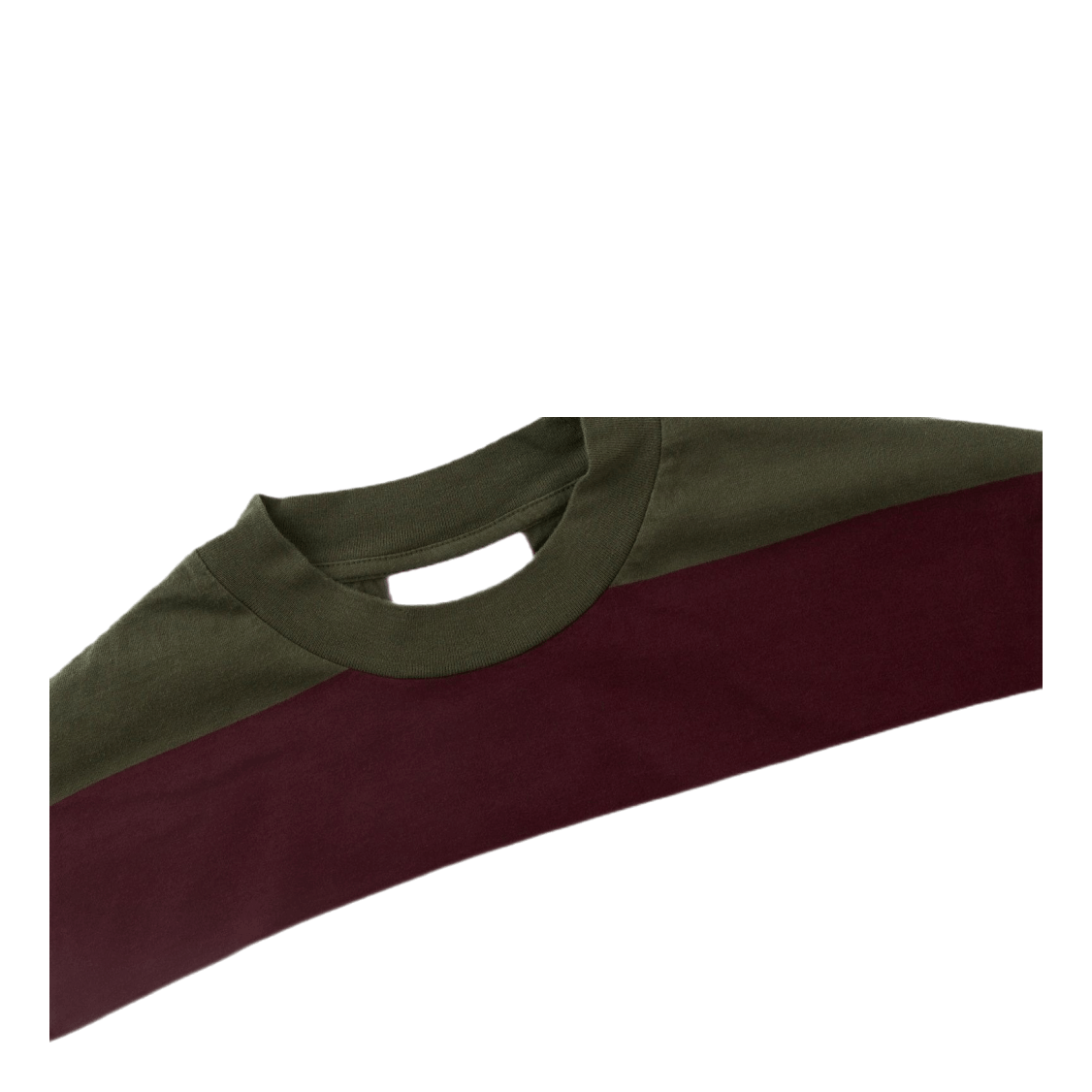 Boxy Tee Long Sleeve Burgundy Stripe