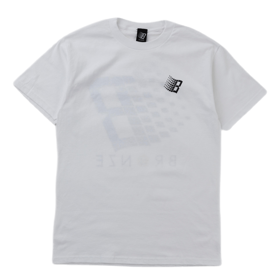 Smiley B Logo Tee Back & Front White