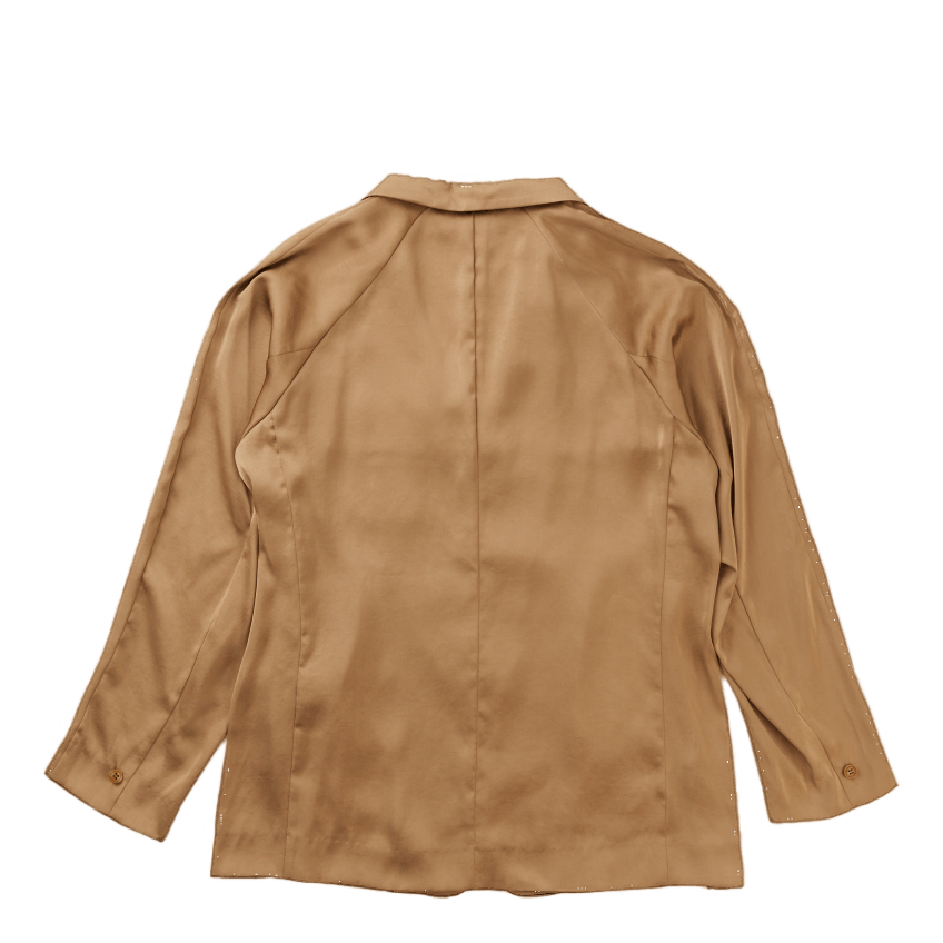 Raglan Jacket - Poly Sateen Khaki