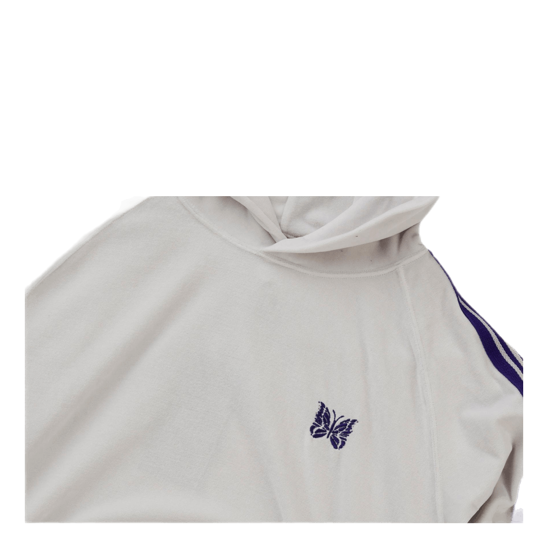 Track Hoody - C/pe Velour White