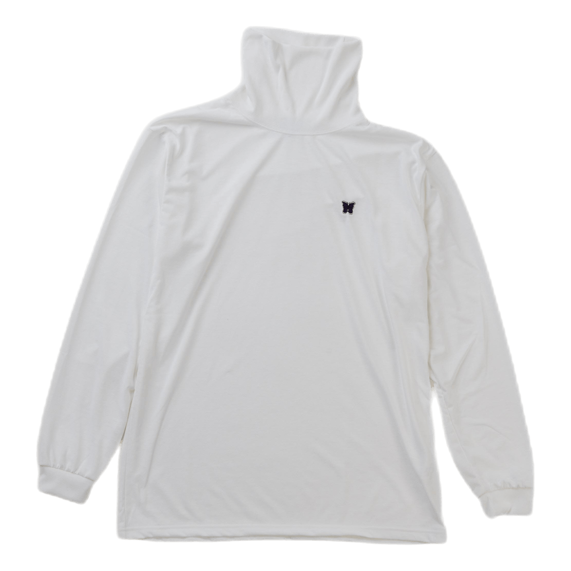 L/s Turtle Neck Tee - Poly Jer White