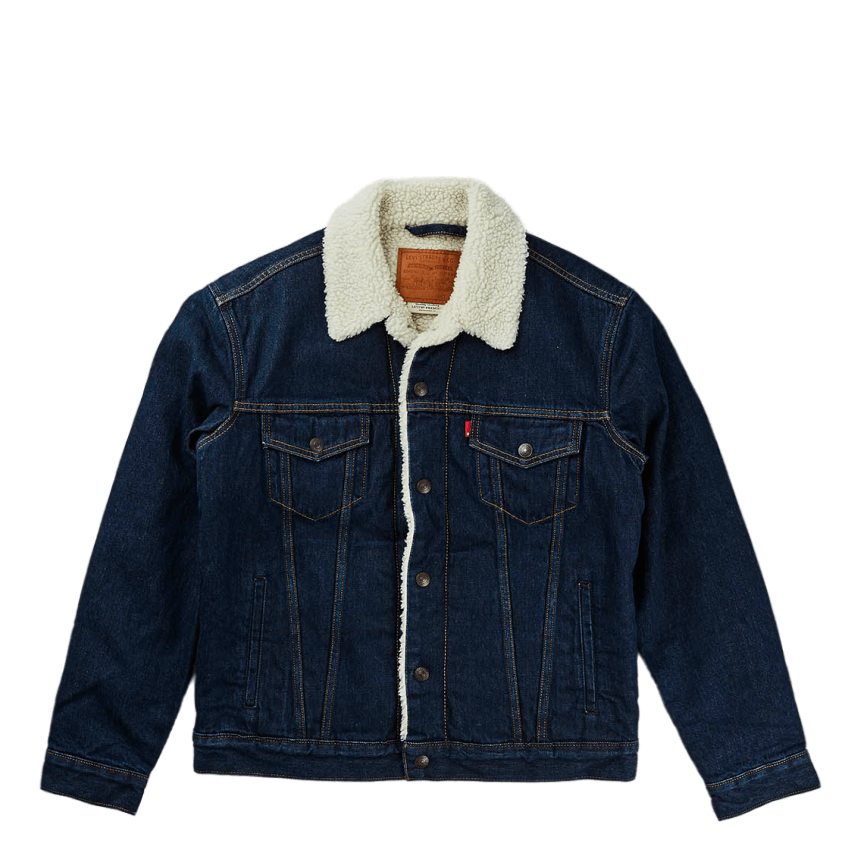 Type 3 Sherpa Trucker Rockridg Med Indigo - Worn In