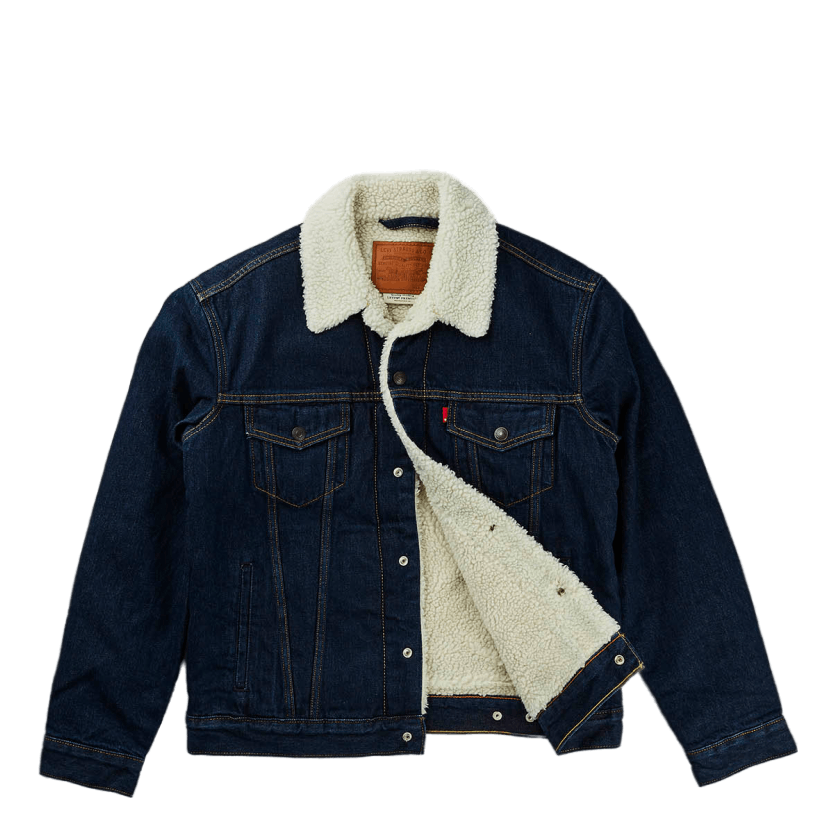 Type 3 Sherpa Trucker Rockridg Med Indigo - Worn In