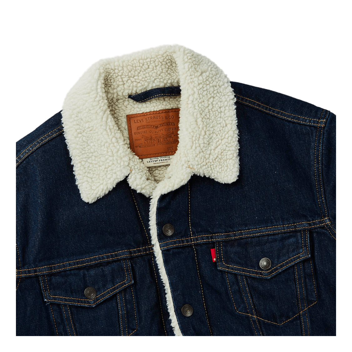 Type 3 Sherpa Trucker Rockridg Med Indigo - Worn In