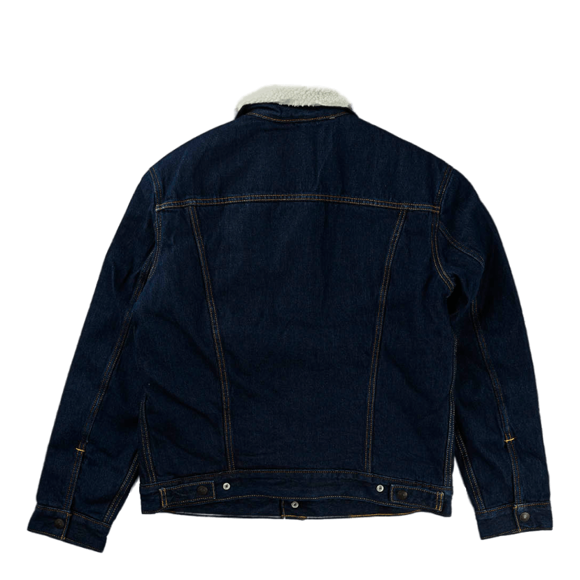 Type 3 Sherpa Trucker Rockridg Med Indigo - Worn In