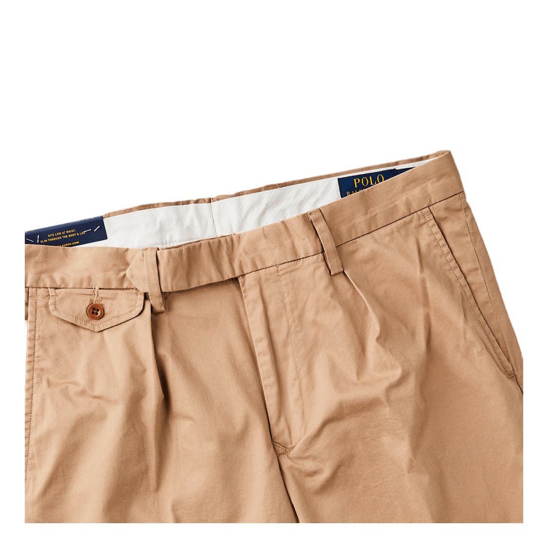 Stretch Slim Tapered Fit Pleated Pant Khaki