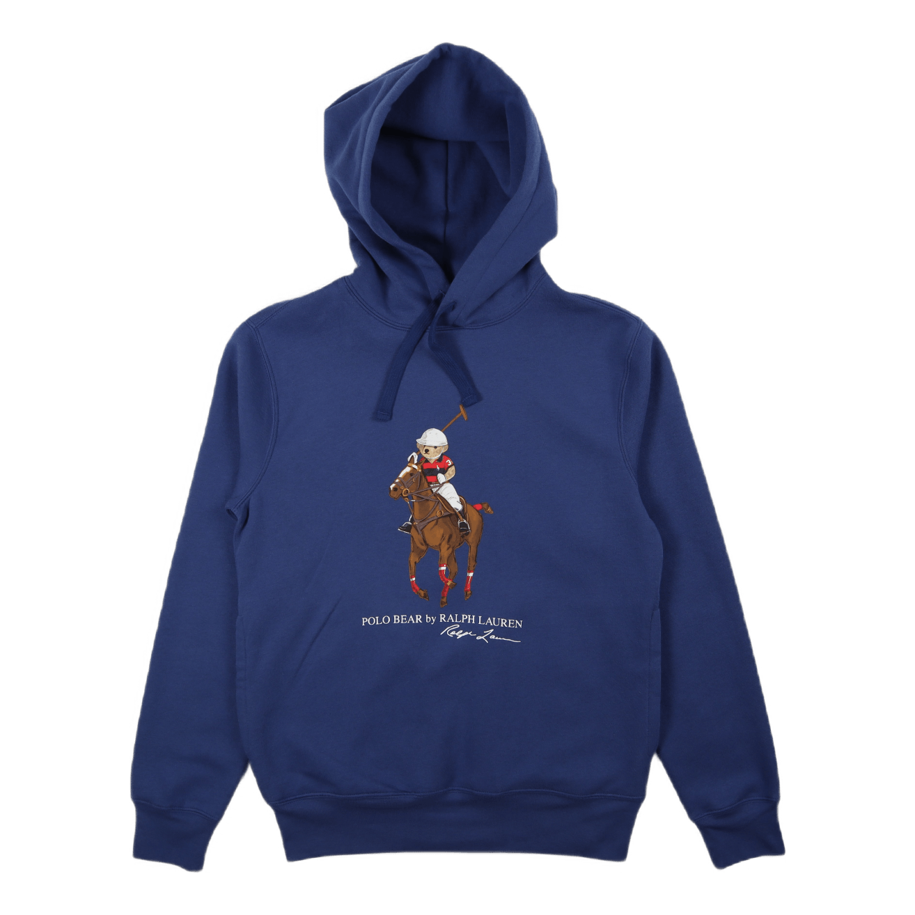 Polo Bear & Big Pony Fleece Hoodie Blue