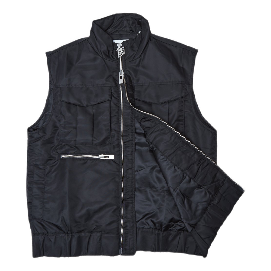 Padded Vest Faded Black