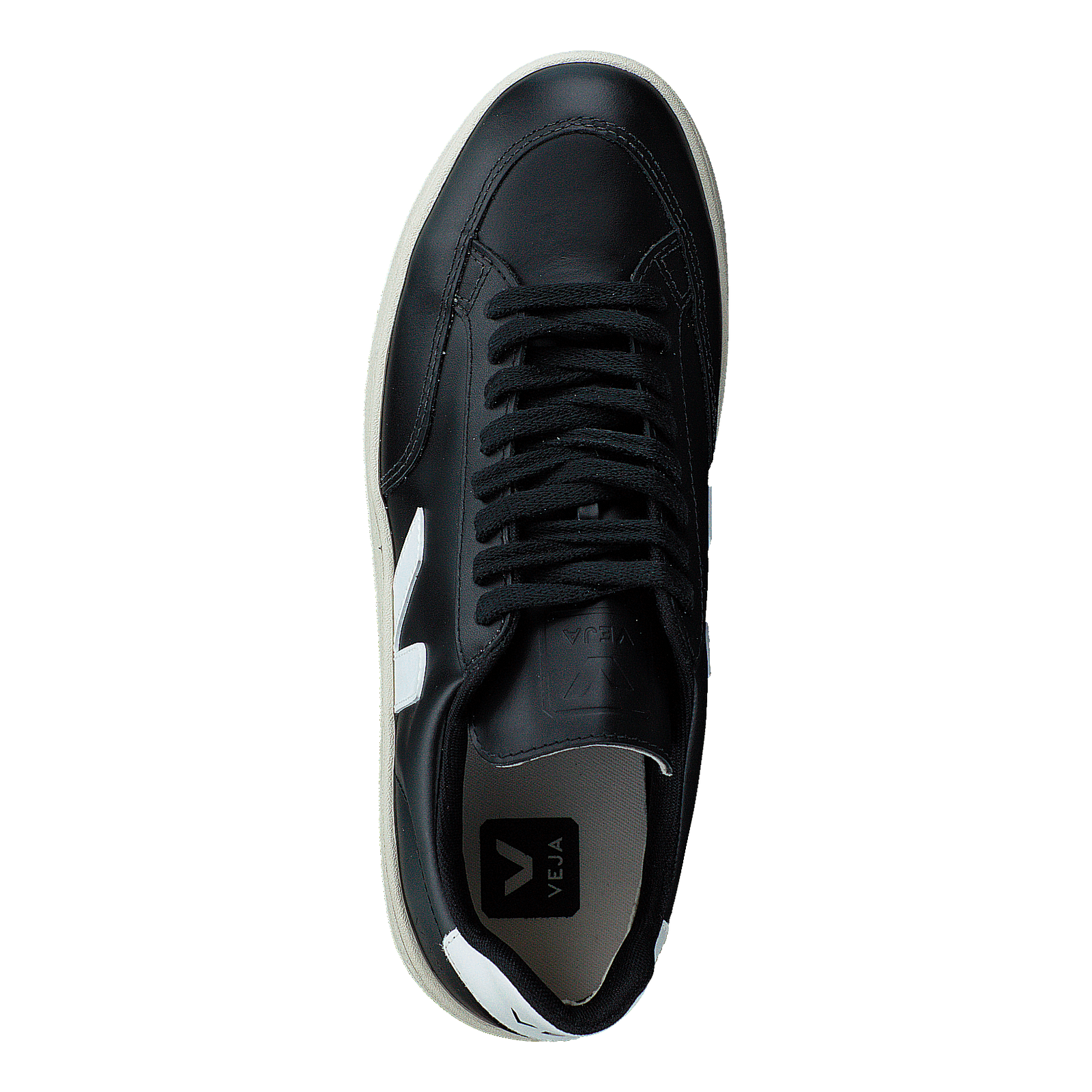 V-12 Leather Black_white Black White