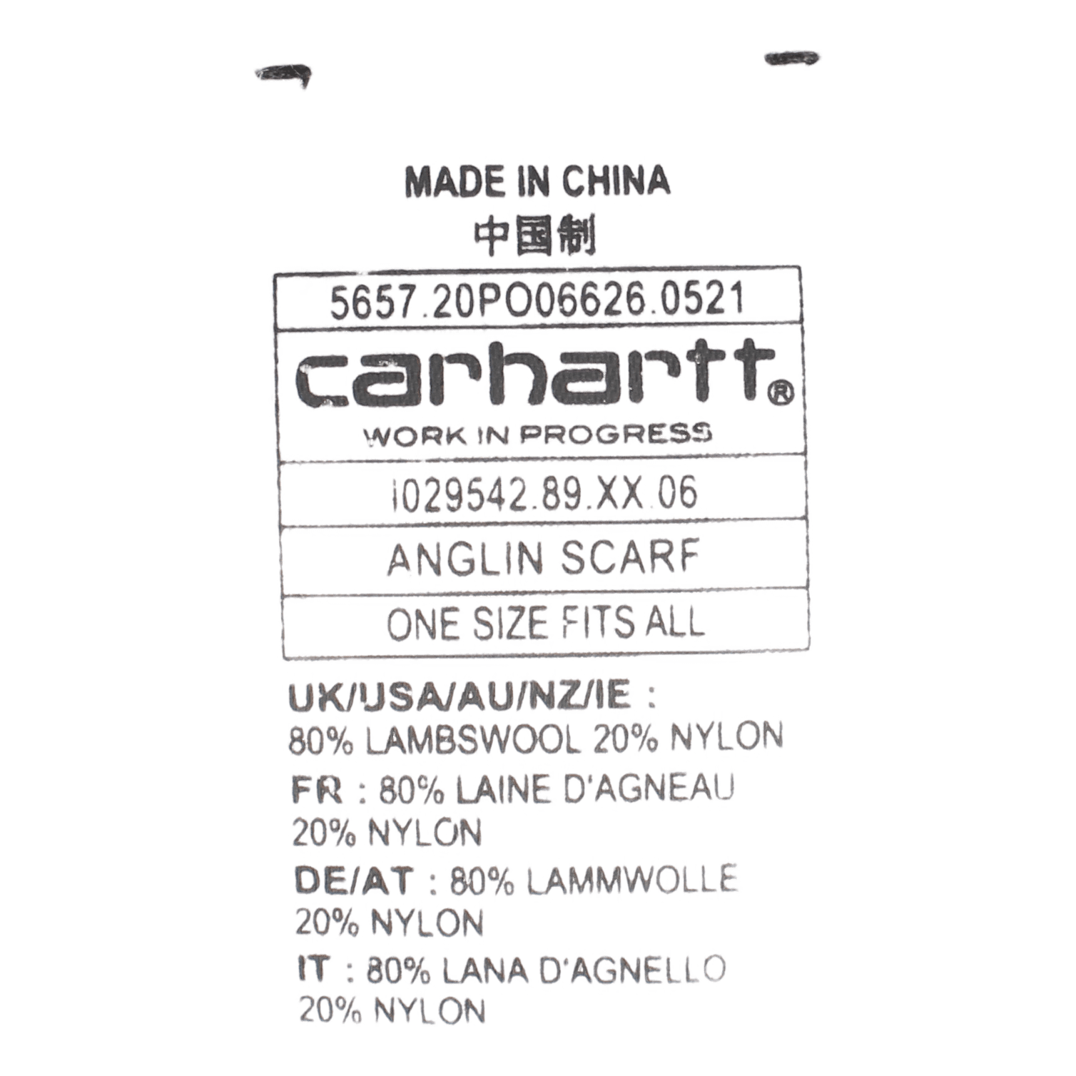 Anglin Scarf 80/20% Lambswool/ Black