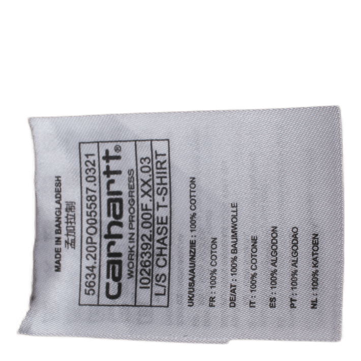 L/s Chase T-shirt 100% Cotton Black / Gold