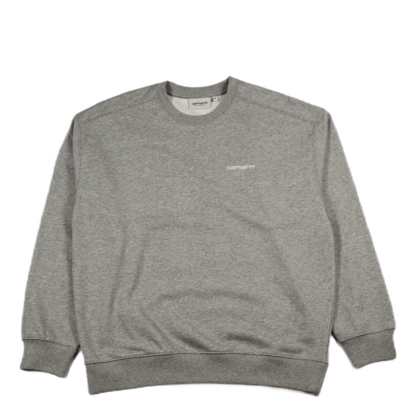 W' Script Embroidery Sweat 57/ Grey Heather / White