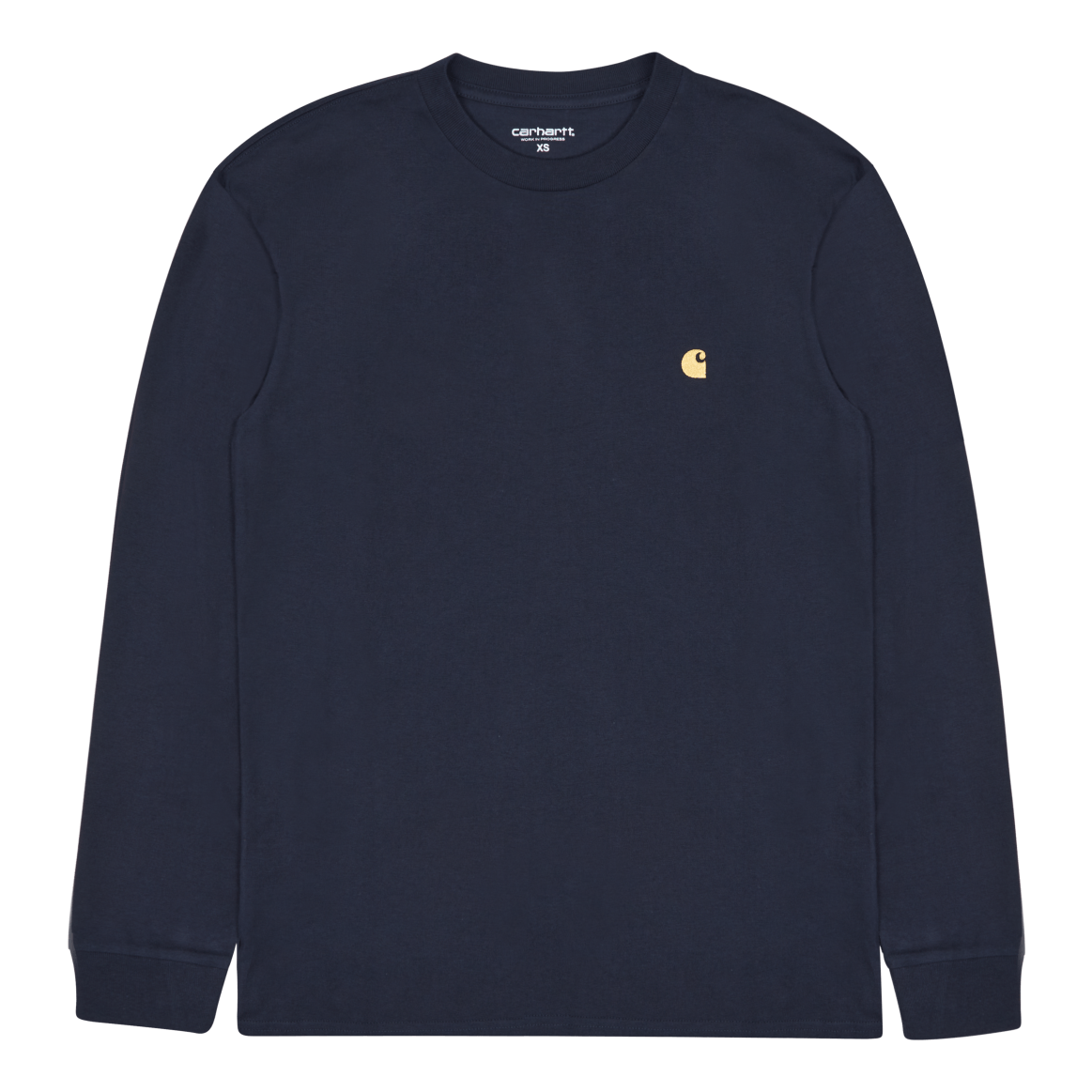 L/s Chase T-shirt 100% Cotton Dark Navy / Gold