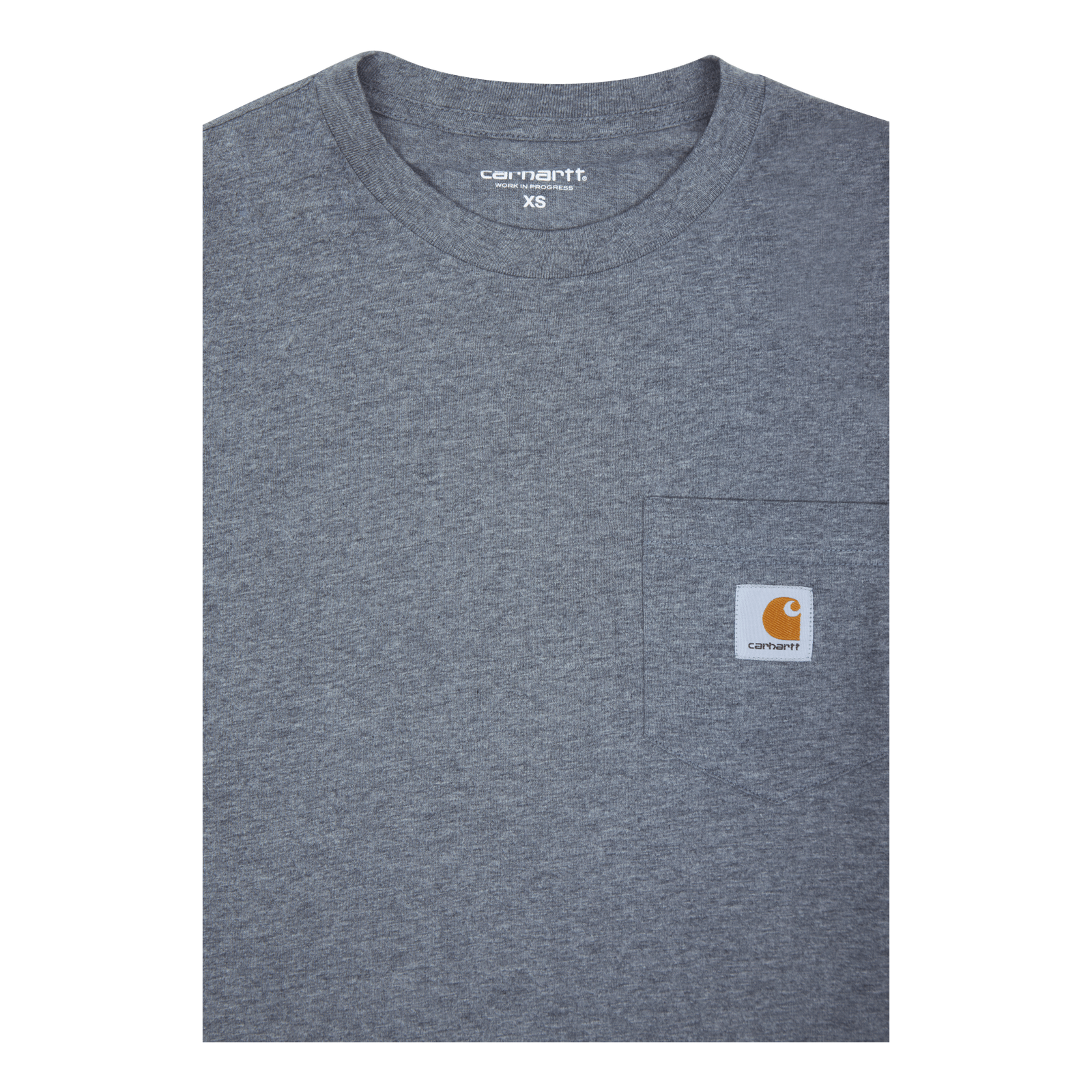L/s Pocket T-shirt Cotton Sing Dark Grey Heather