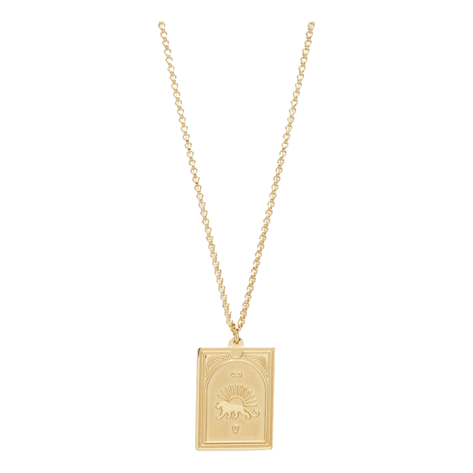Tarot Strength Pendant Gold 925 Sterling Silver / 9k Gold