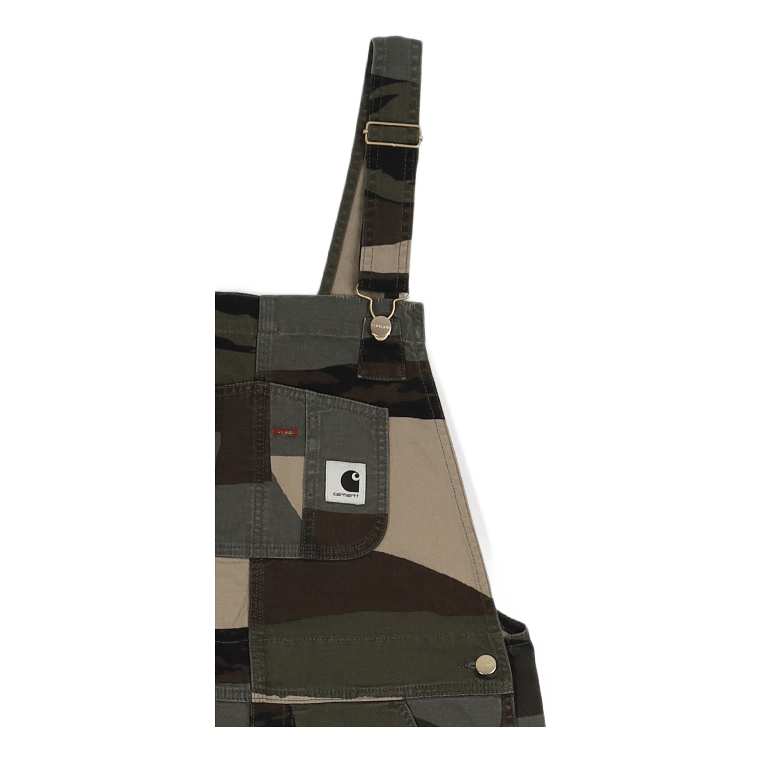 W' Bib Overall Straight Camo Mend