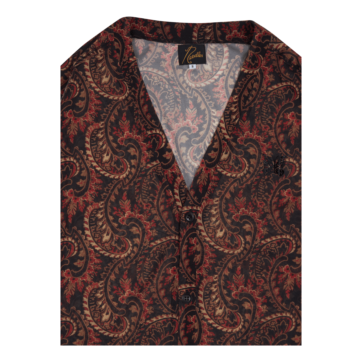 Needles V Neck Cardigan - Poly Black