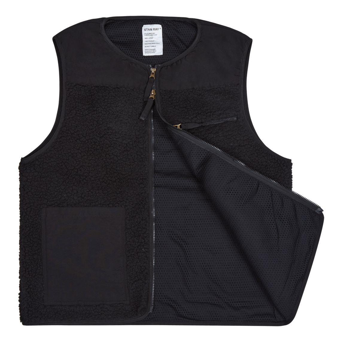 Fleece Layer Vest Black