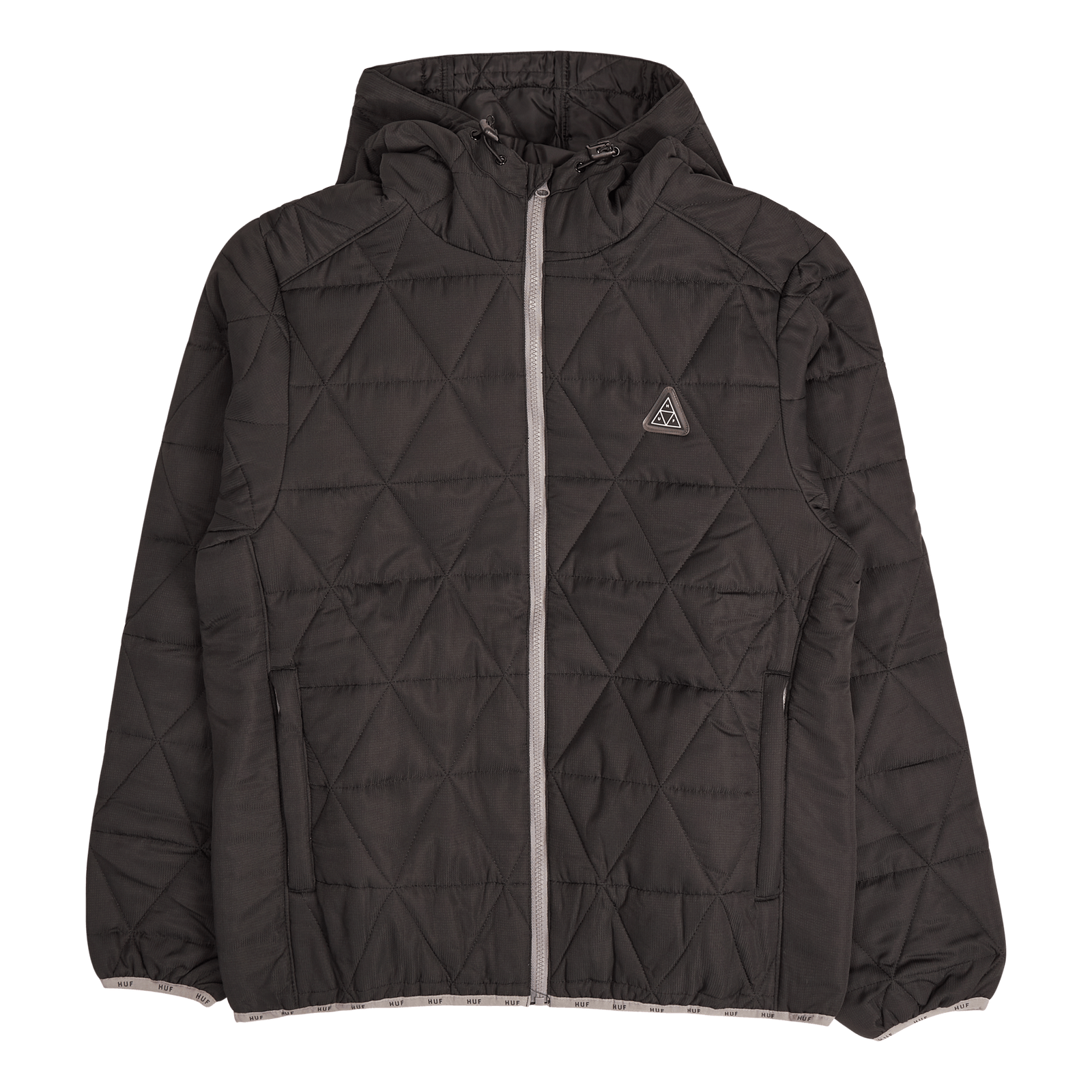 Polygon Quilted Jacket Black