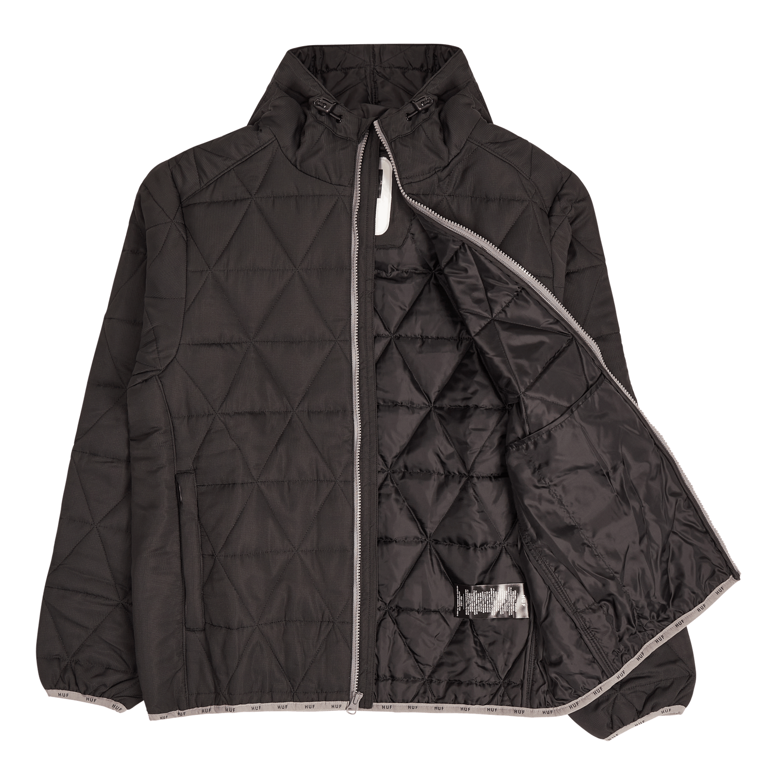 Polygon Quilted Jacket Black