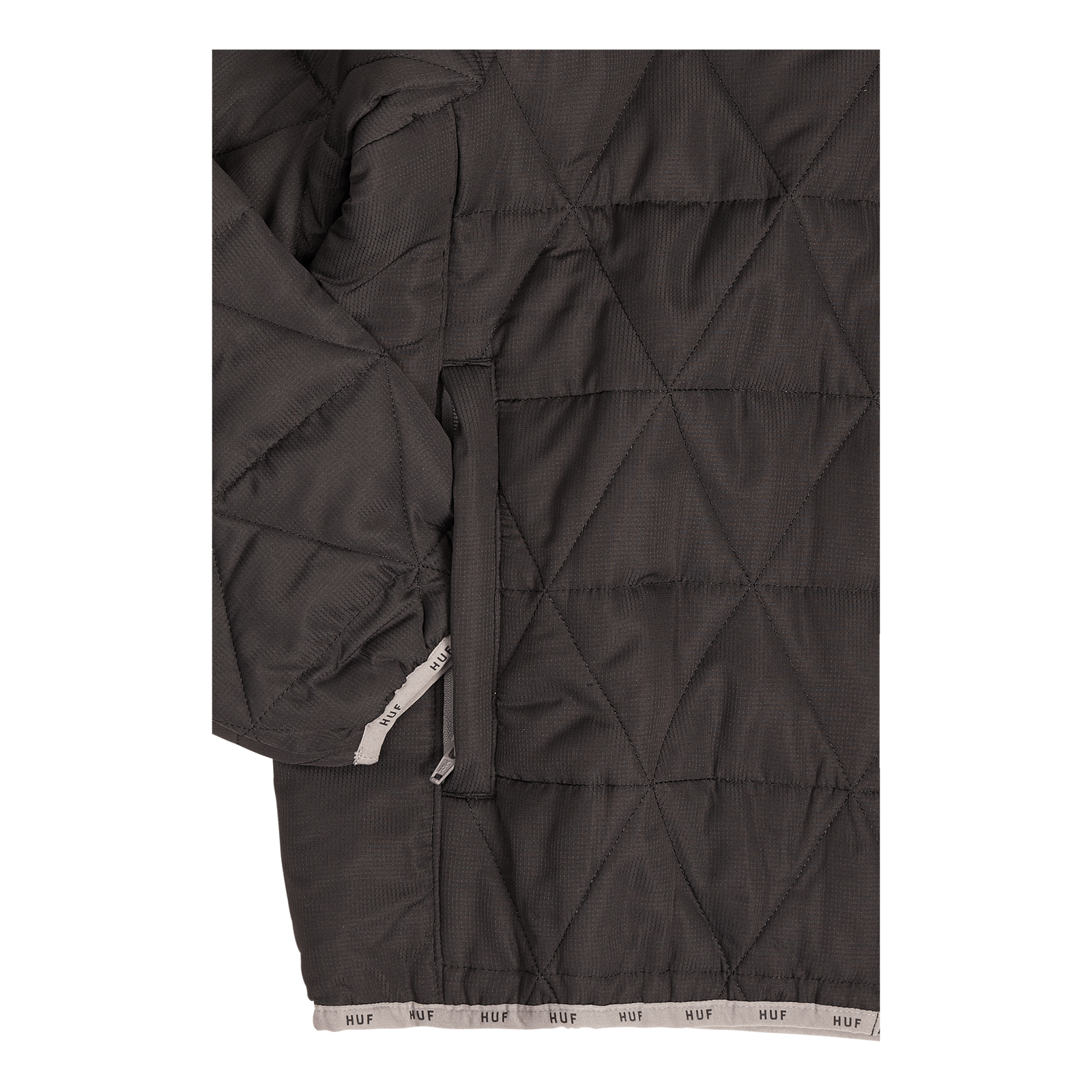 Polygon Quilted Jacket Black