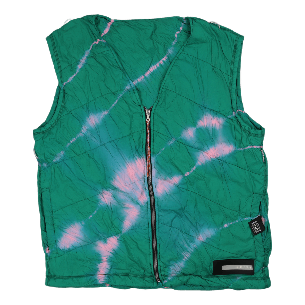 Tie-dye Padded Liner Gilet Pink/aqua