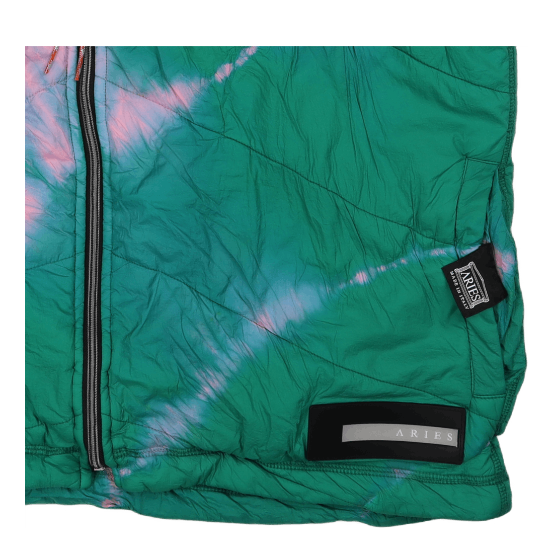 Tie-dye Padded Liner Gilet Pink/aqua