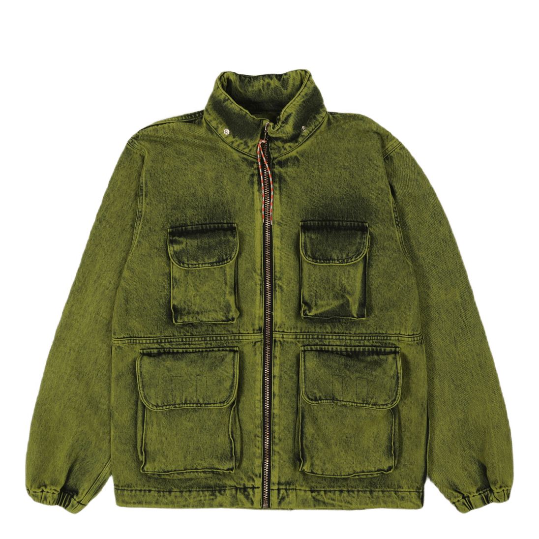 Denim Cargo Jacket Lime
