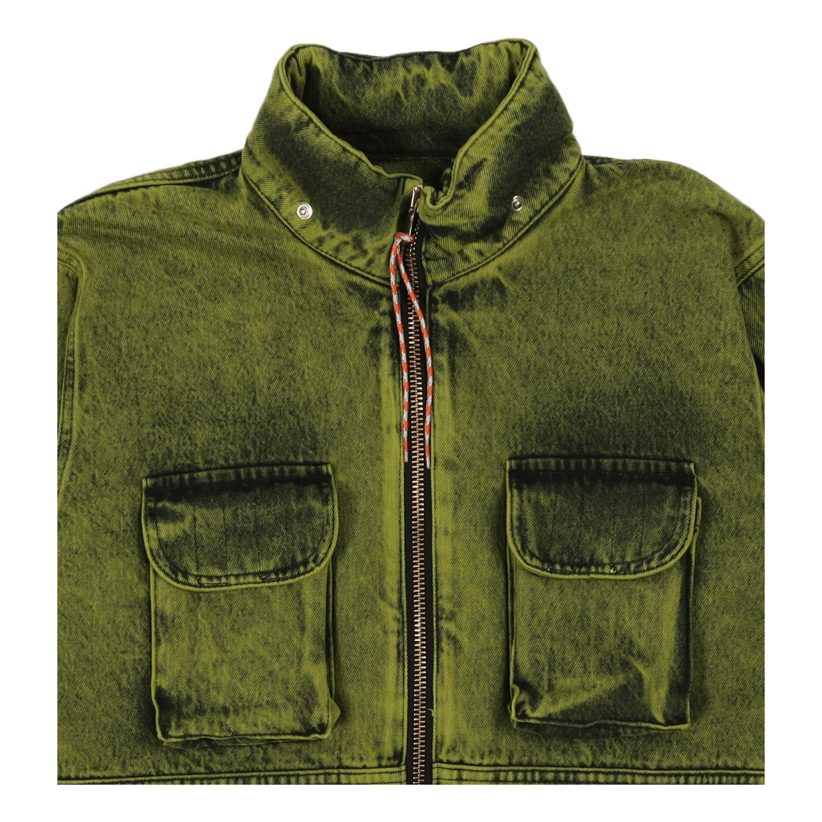 Denim Cargo Jacket Lime