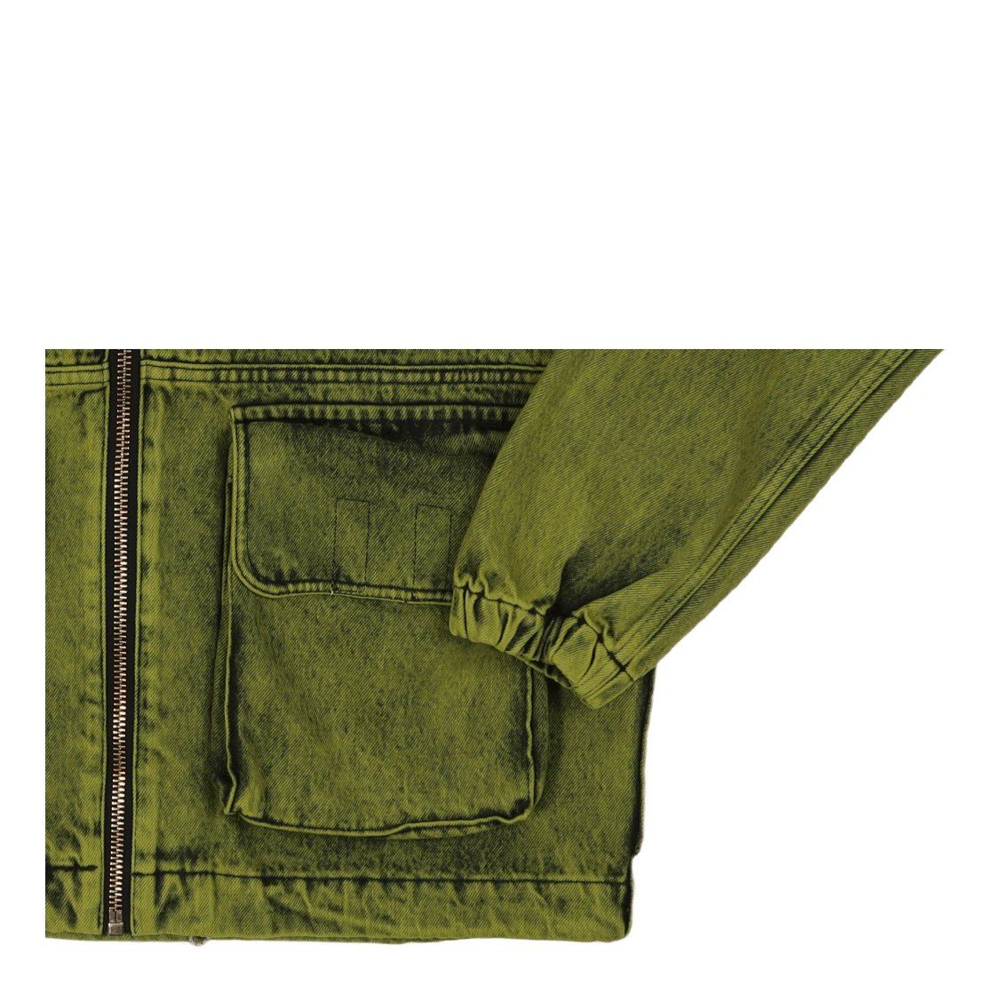 Denim Cargo Jacket Lime