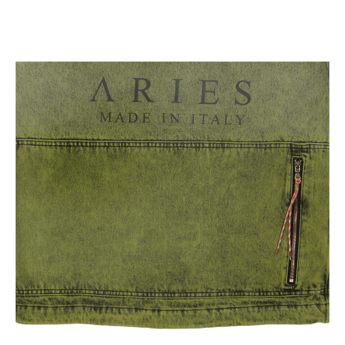 Denim Cargo Jacket Lime