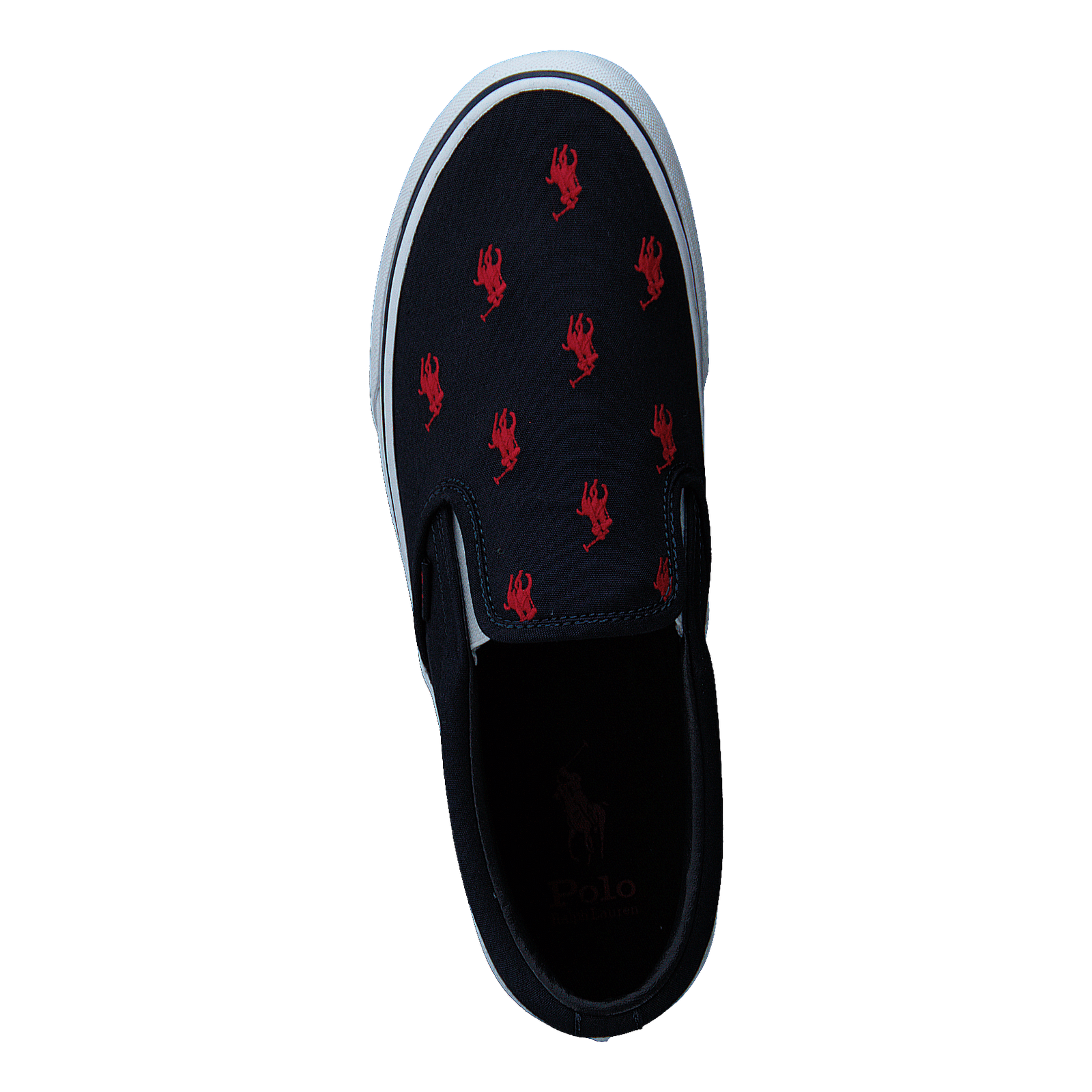 Keaton Allover Pony Slip-On Sneaker Navy/Red