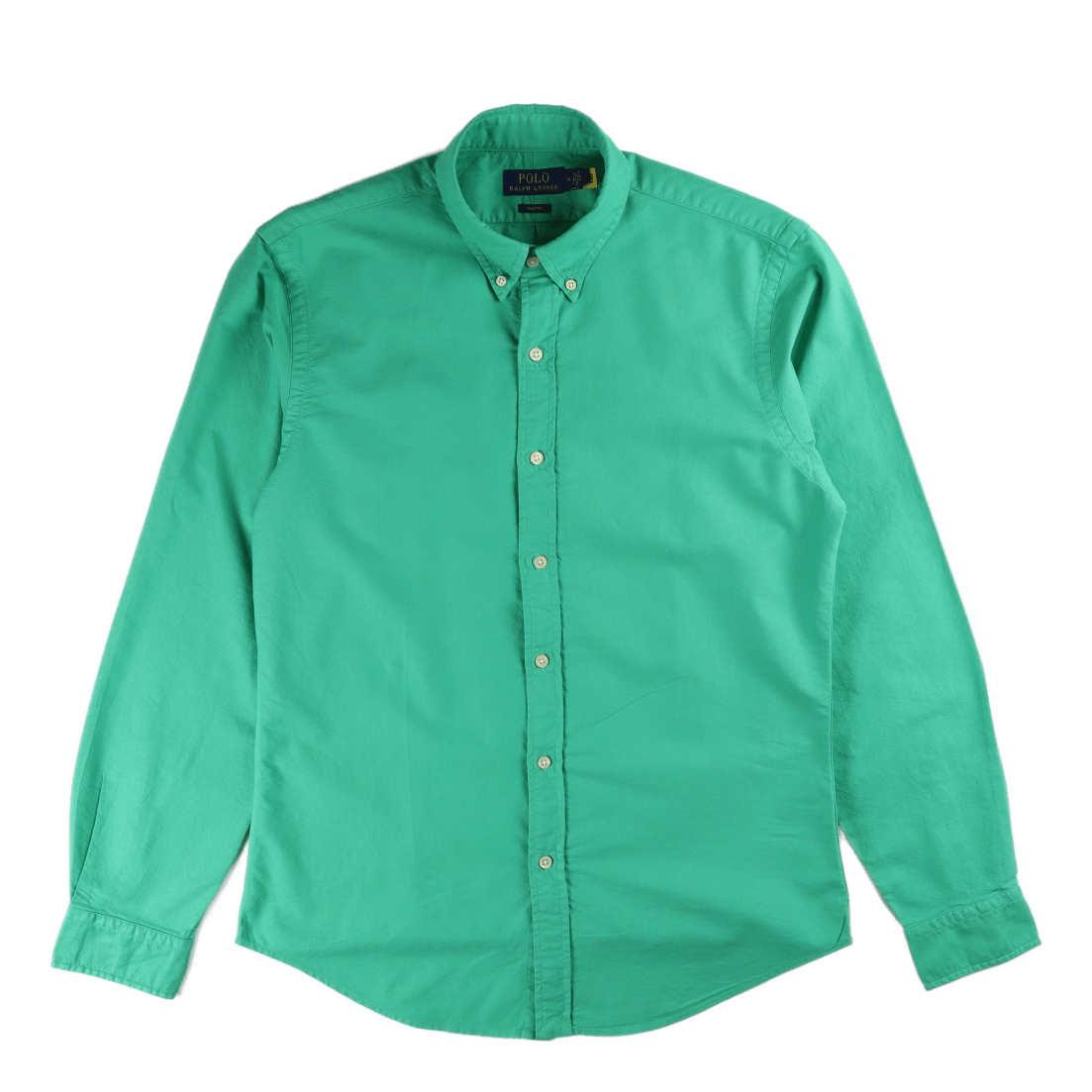 Slim Fit Garment-Dyed Oxford Shirt Cabo Green