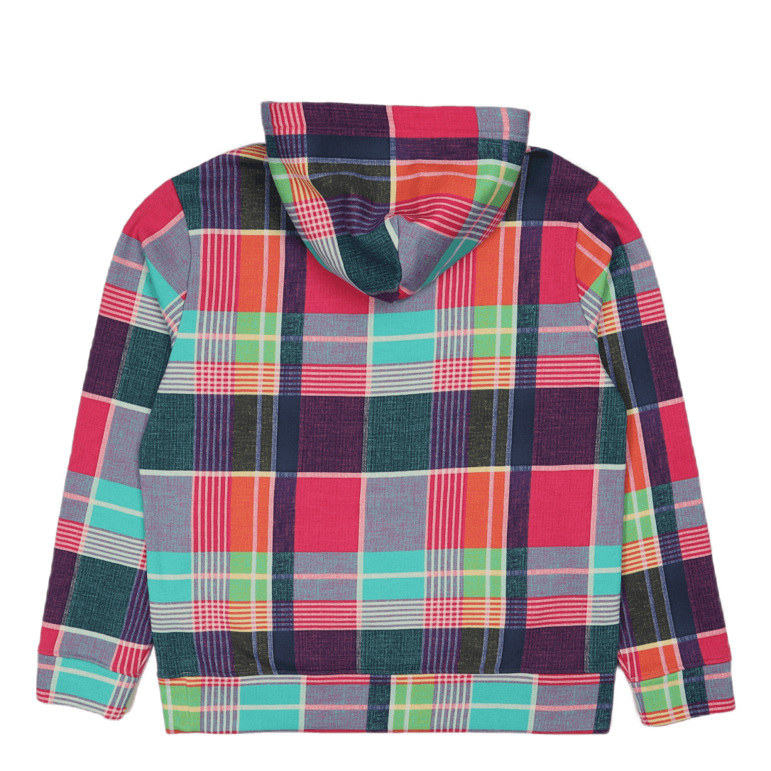Polo Sport Madras-Print Hoodie Madras Print Pink Multi