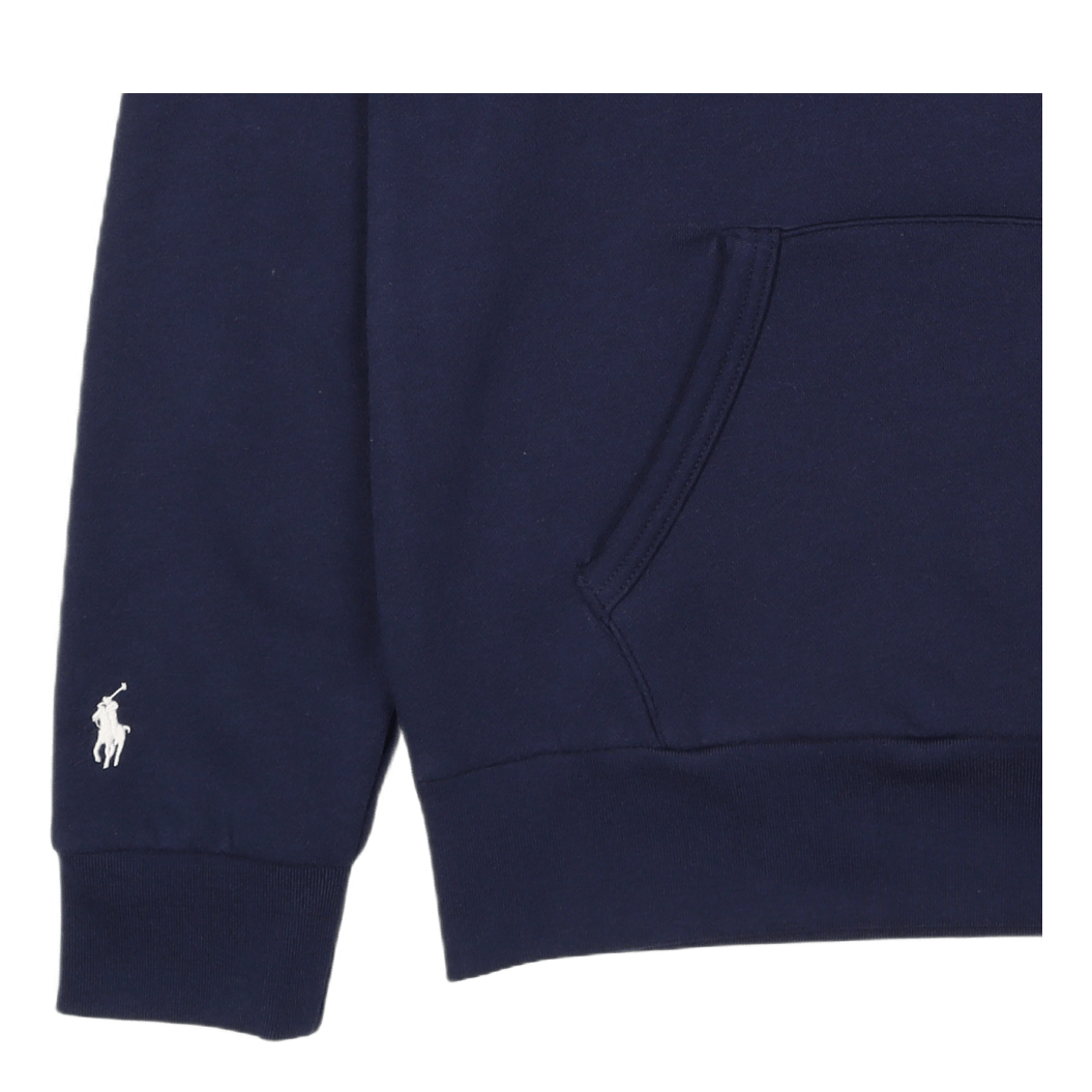 Logo-Embroidered Fleece Hoodie Cruise Navy