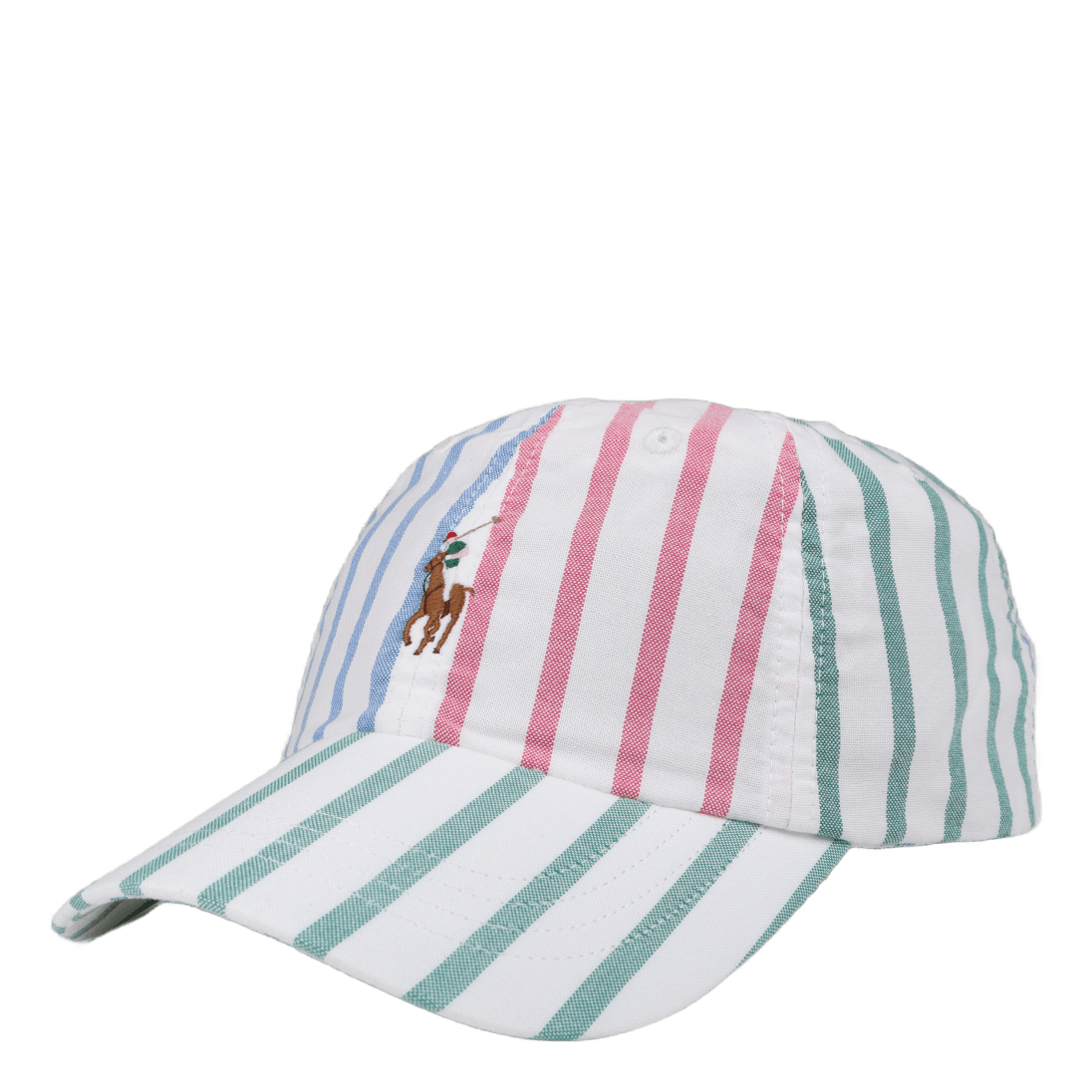 Cotton Chino Ball Cap Oxford Stripe Multi