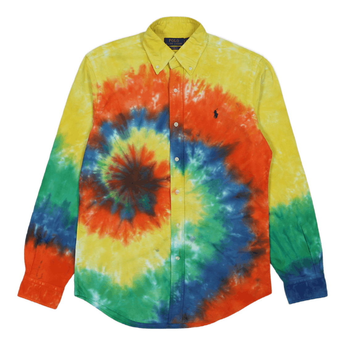 Custom Fit Tie-Dye Oxford Shirt 5626 Blue/Green Tie Dye Multi