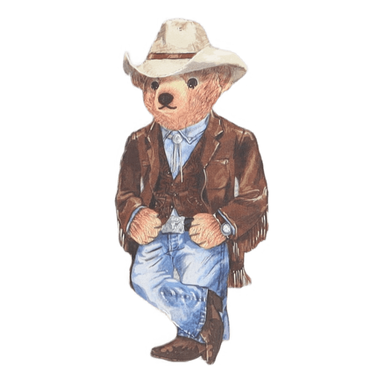 Polo Bear Fleece Hoodie Cr21 Andover Htr Cowboy Bear