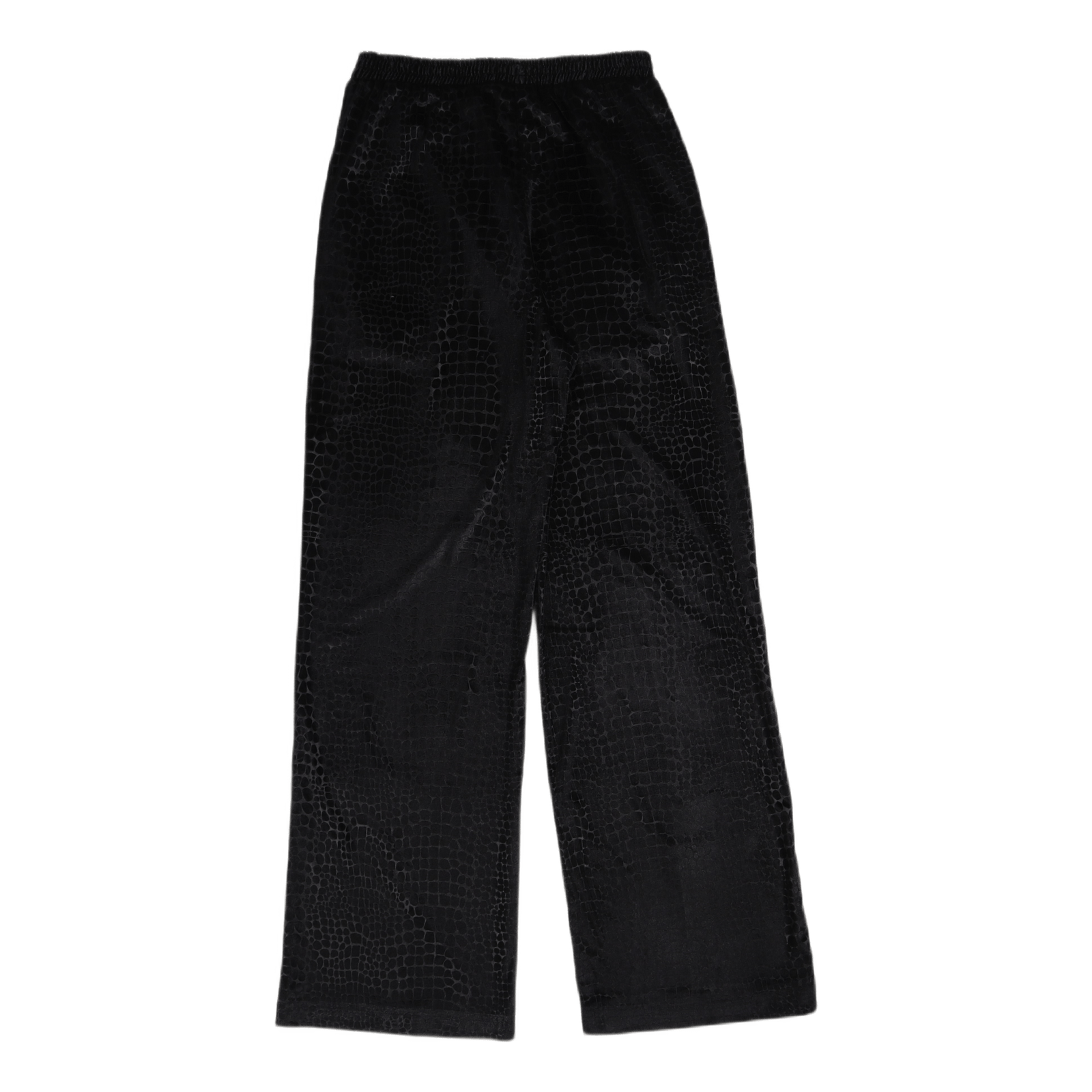 Loose Pants Black Velvet Croc