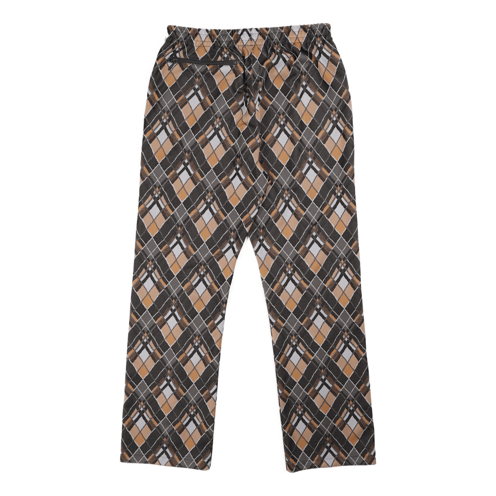 Track Pant Poly Jaquard Bias Plaid