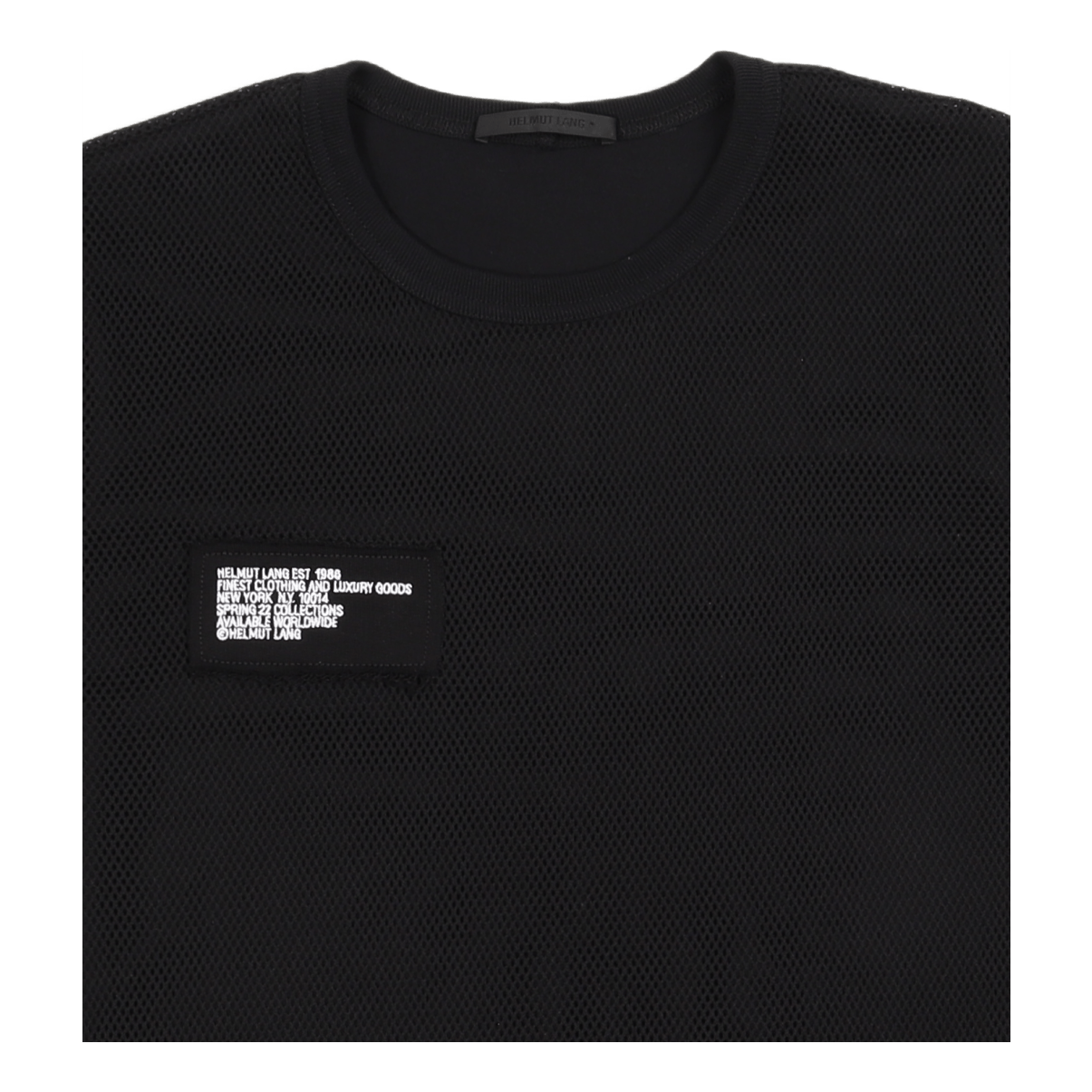 Trapunto Mesh Tee Black