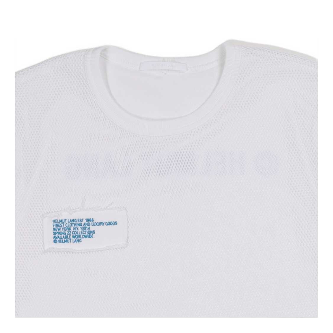 Trapunto Mesh Tee White