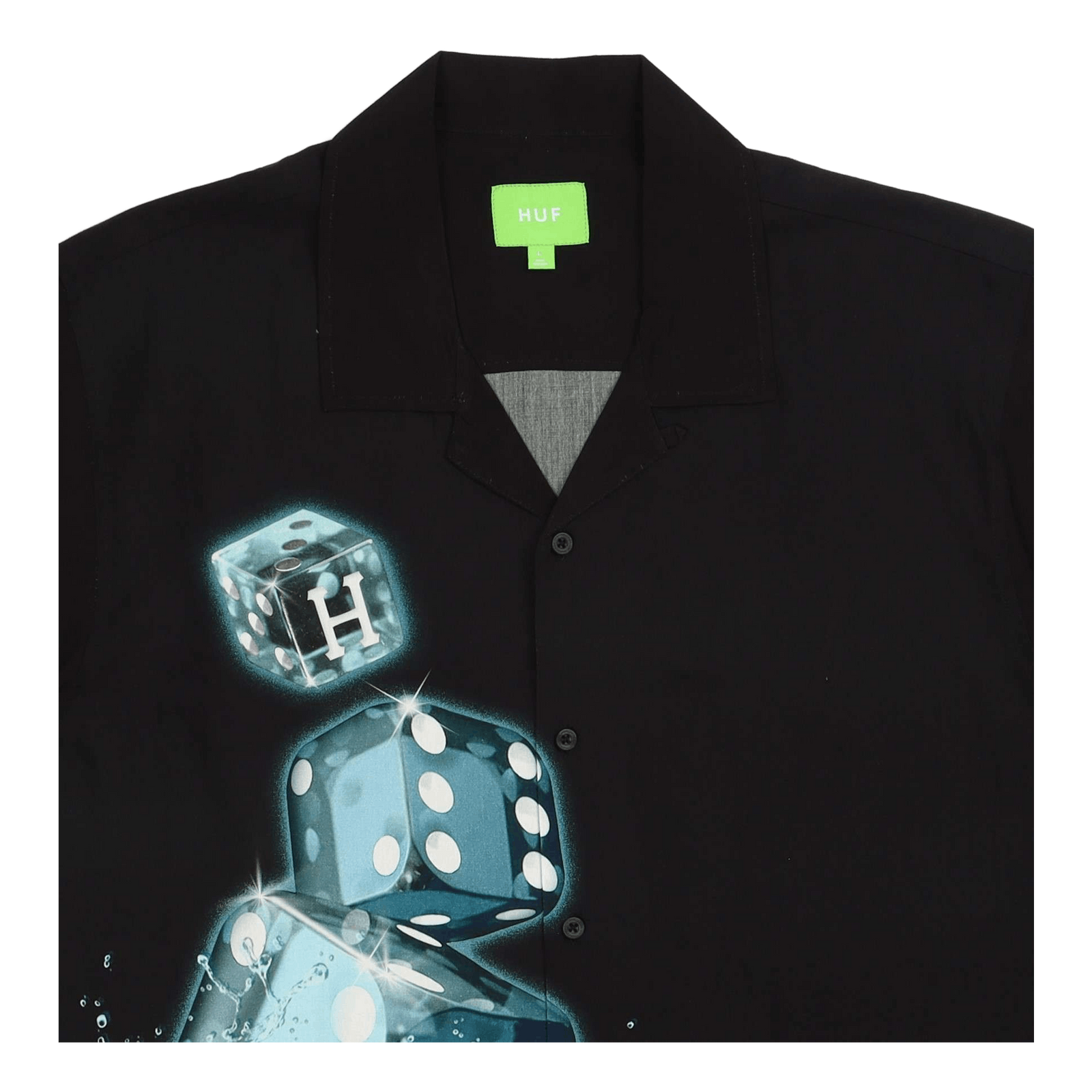 Dice S/s Woven Top Black