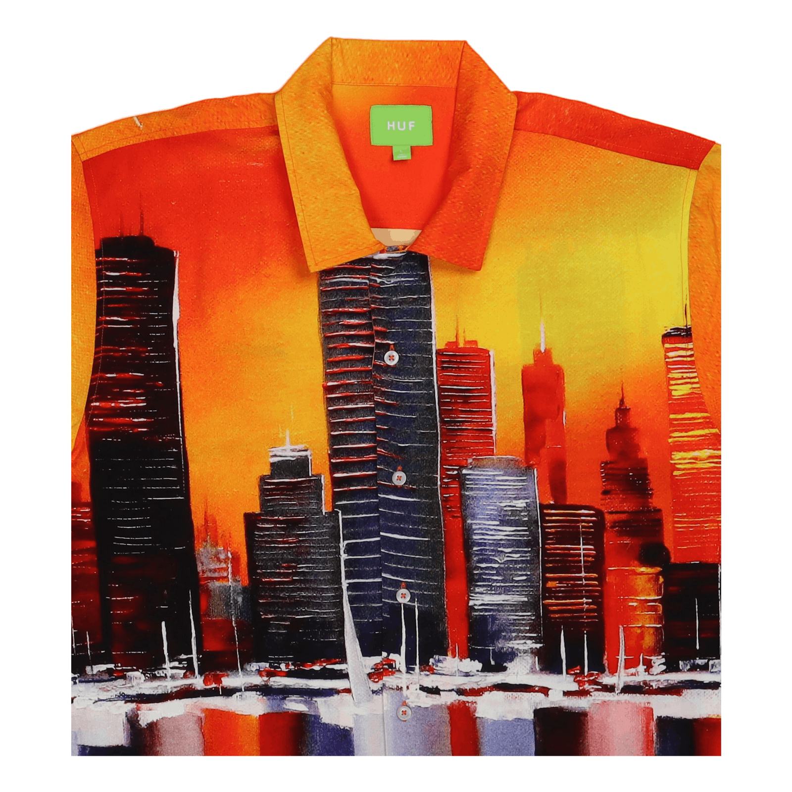 Concrete Jungle S/s Woven Top Orange