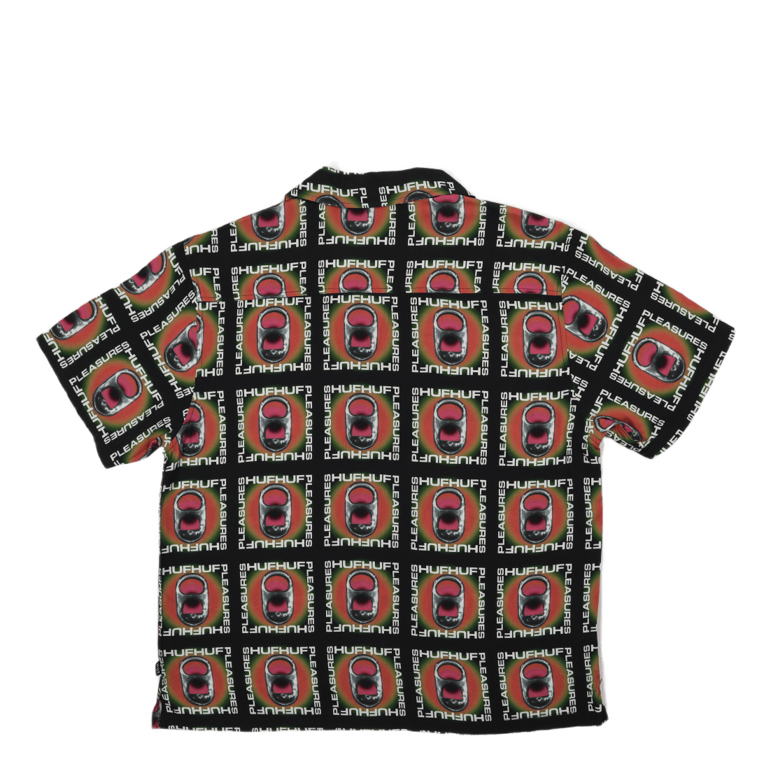HUF X PLEASURES POP TOP RAYON WOVEN SHIRT BLACK
