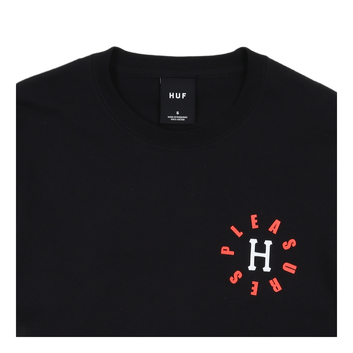 HUF X PLEASURES 12 GALAXIES L/S TEE BLACK