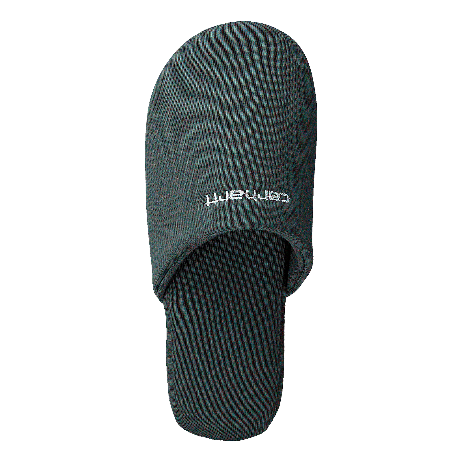 Script Embroidery Slippers Hemlock Green / White