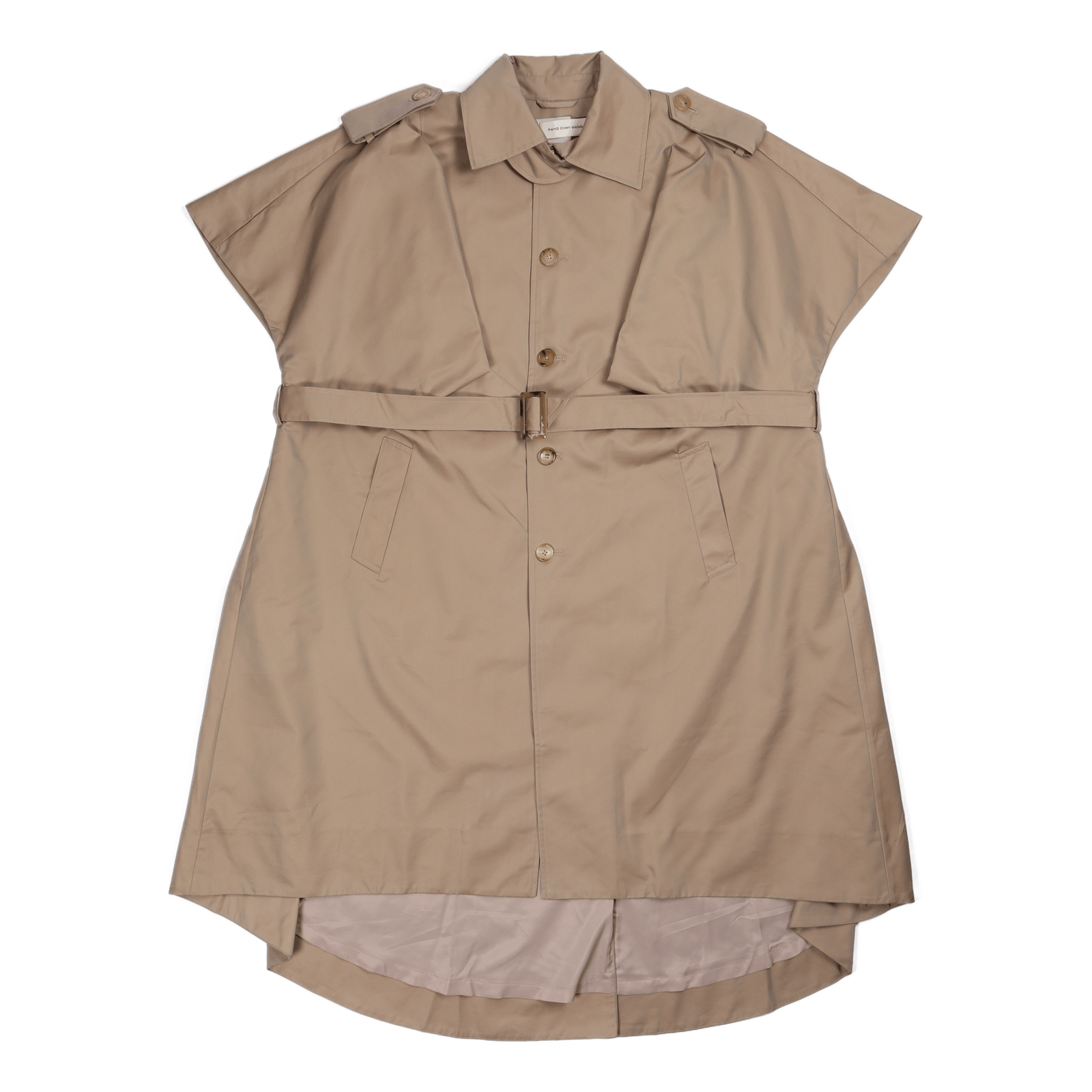 Sleeveless Trench Coat Khaki