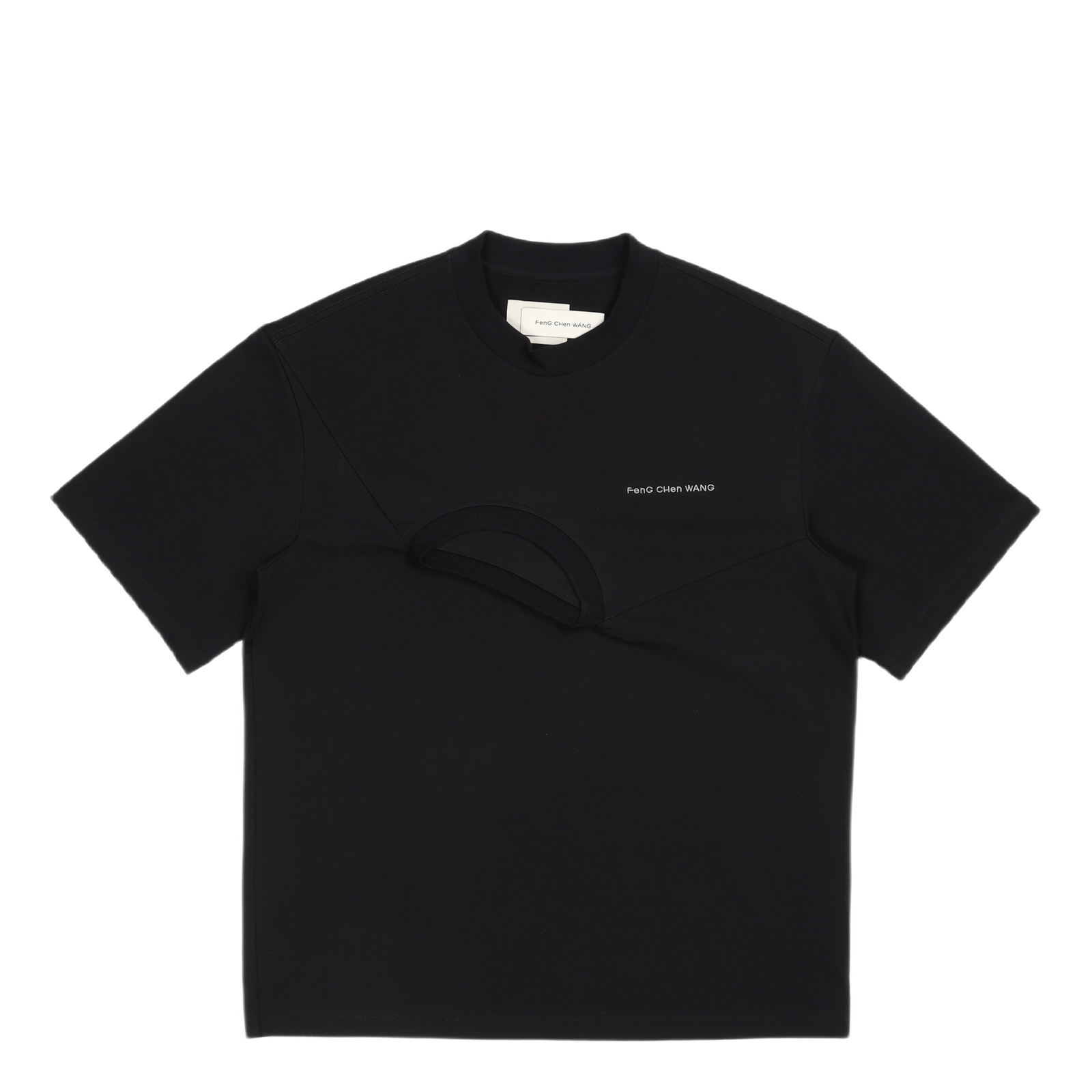 Panelled Collar T-shirt Black