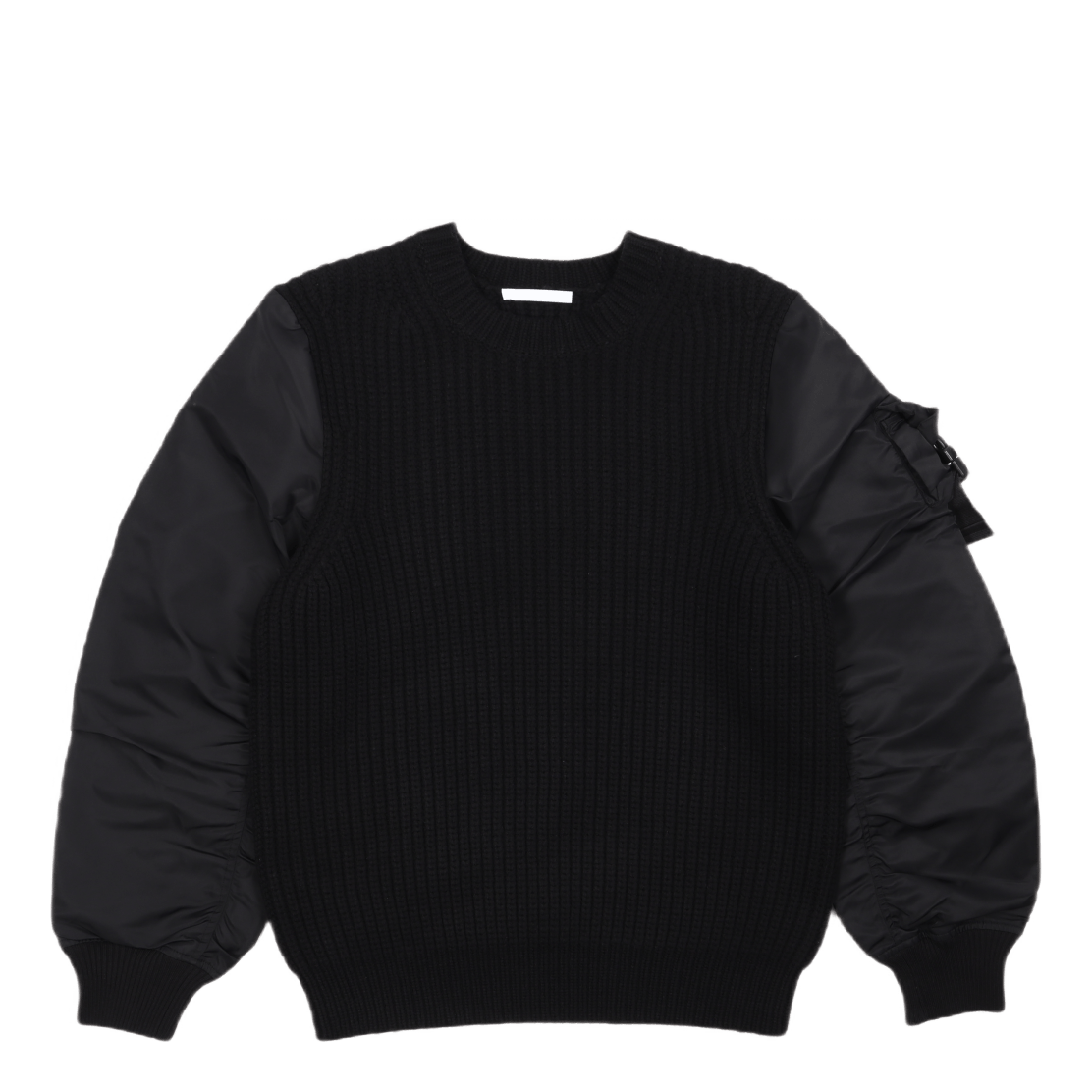Nylon Slv Crew.aviat Black